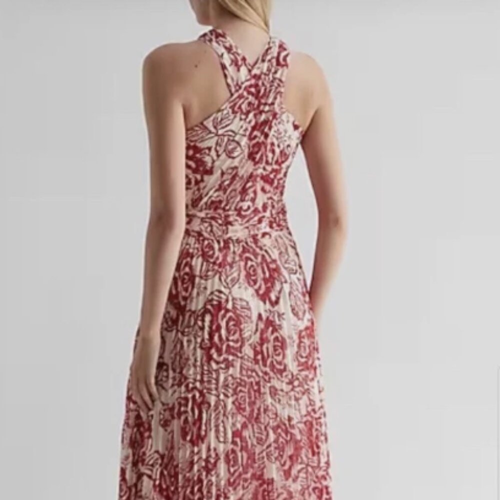Express Red and White Backless Dress - Picture 2 of 5